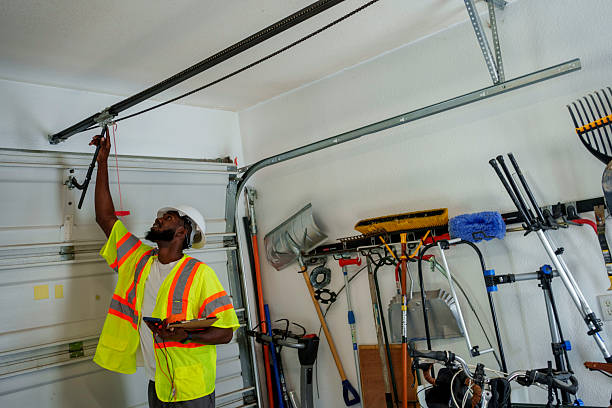 Professional Garage Door Maintenance technician working in Chandler, TX